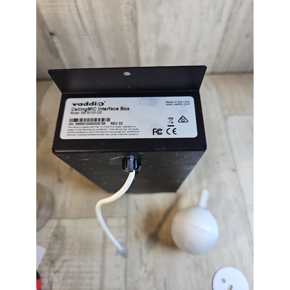 Vaddio CeilingMIC 998-85100-000 Conference Microphone Interface Box White